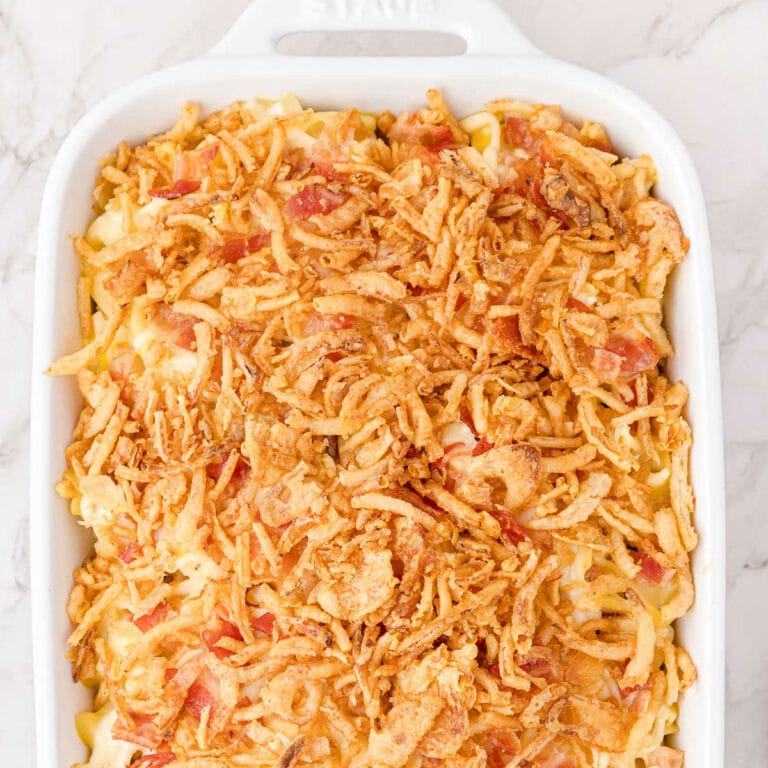 casserole dish with chicken