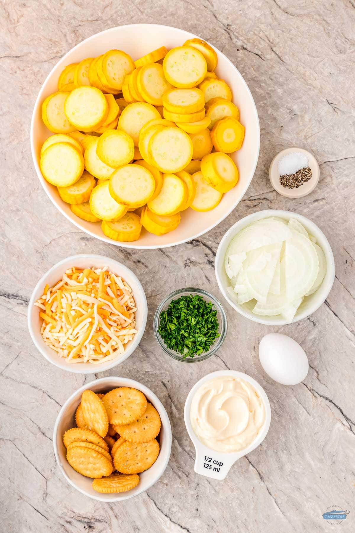 simple ingredients for a recipe including a teaspoon salt, cup mayonnaise and cup butter crackers