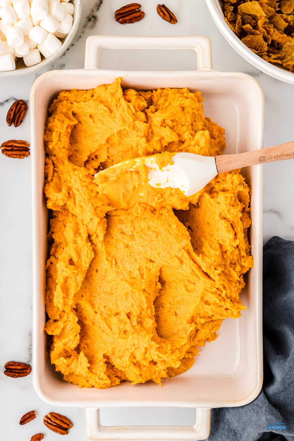 old-fashioned side dish of mashed sweet potatoes
