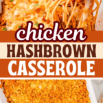 chicken hashbrown casserole pinterest pin image