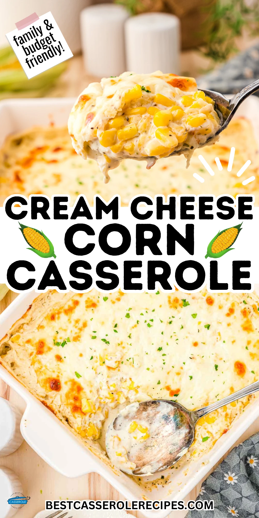 cream cheese corn casserole recipe as a great side dish