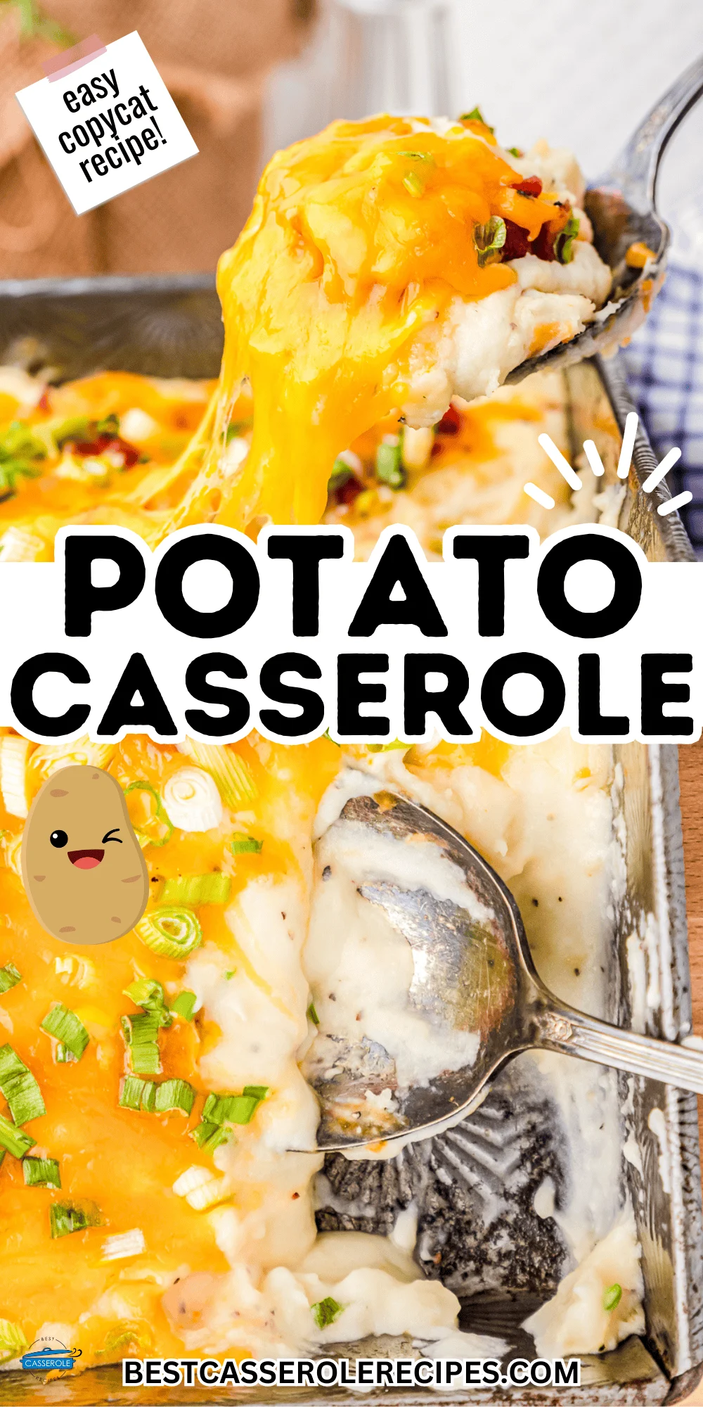 dickey's loaded potato casserole collage