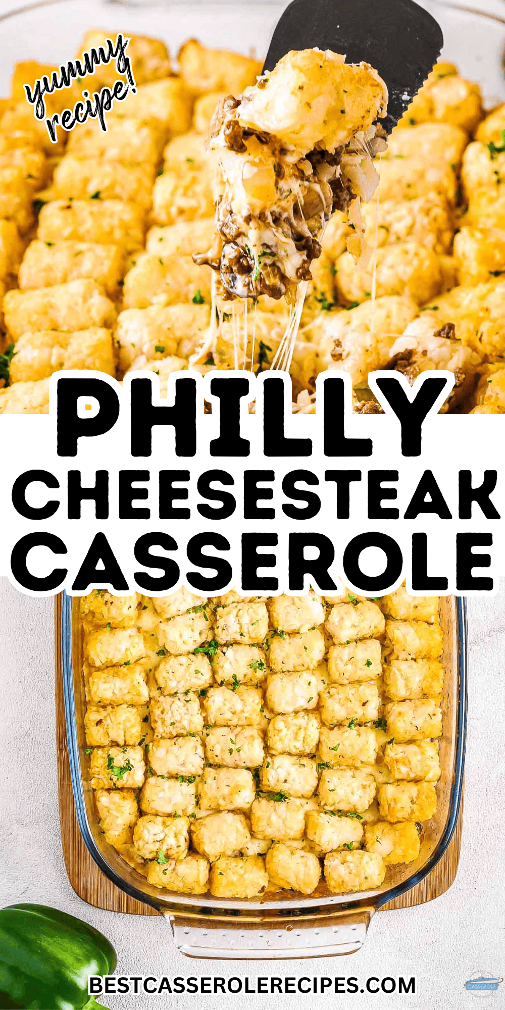 tater tot philly cheese steak casserole