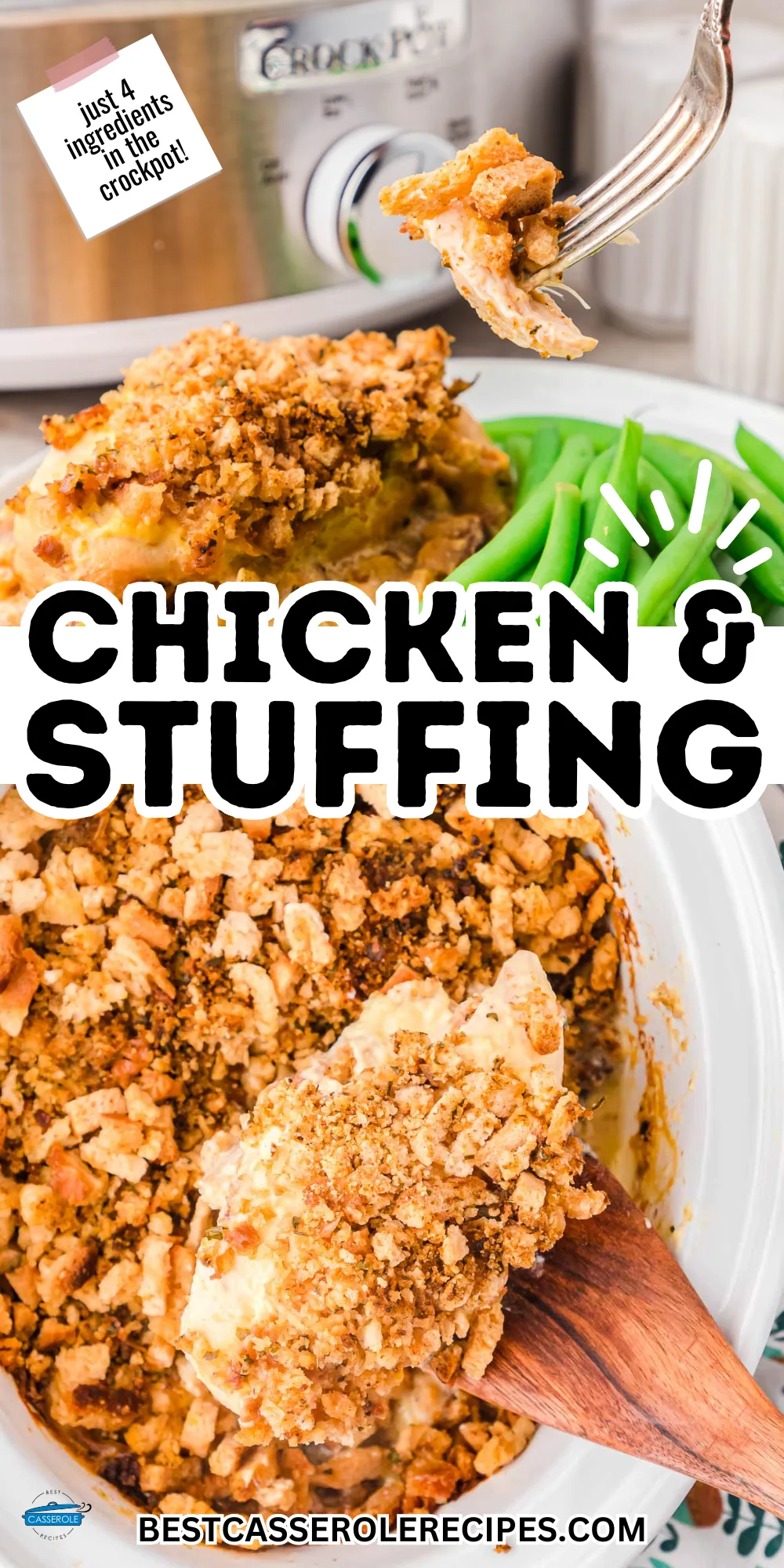 chicken and stuffing picture collage