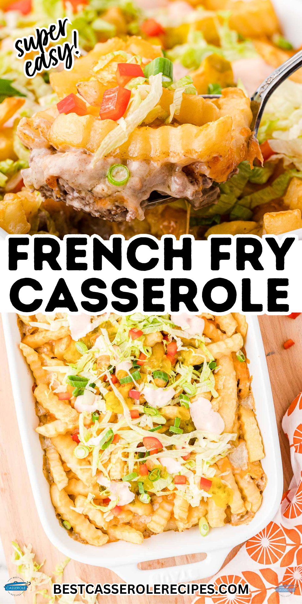 french fry casserole picture collage