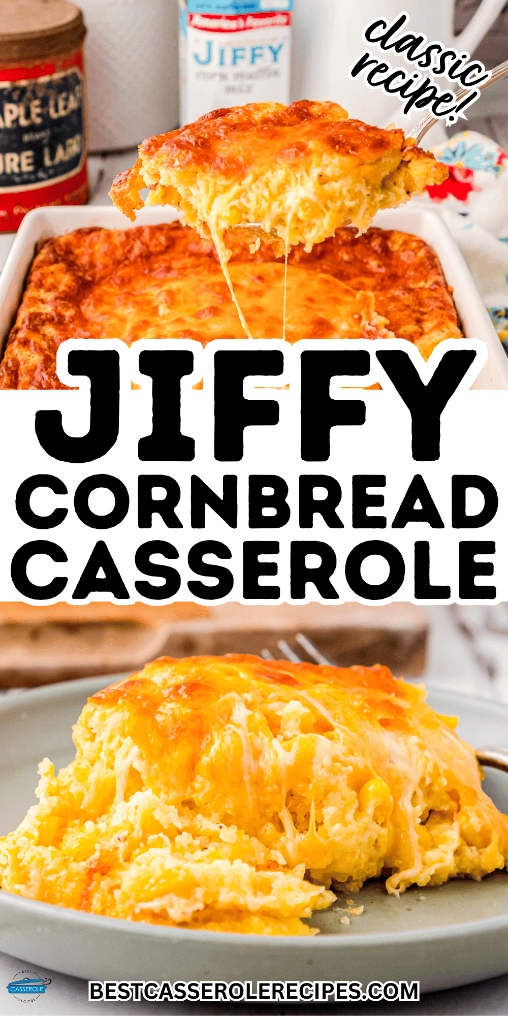 jiffy corn casserole recipe photo collage