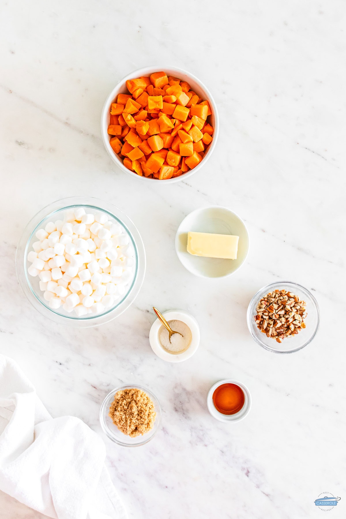 ingredients in individual bowls