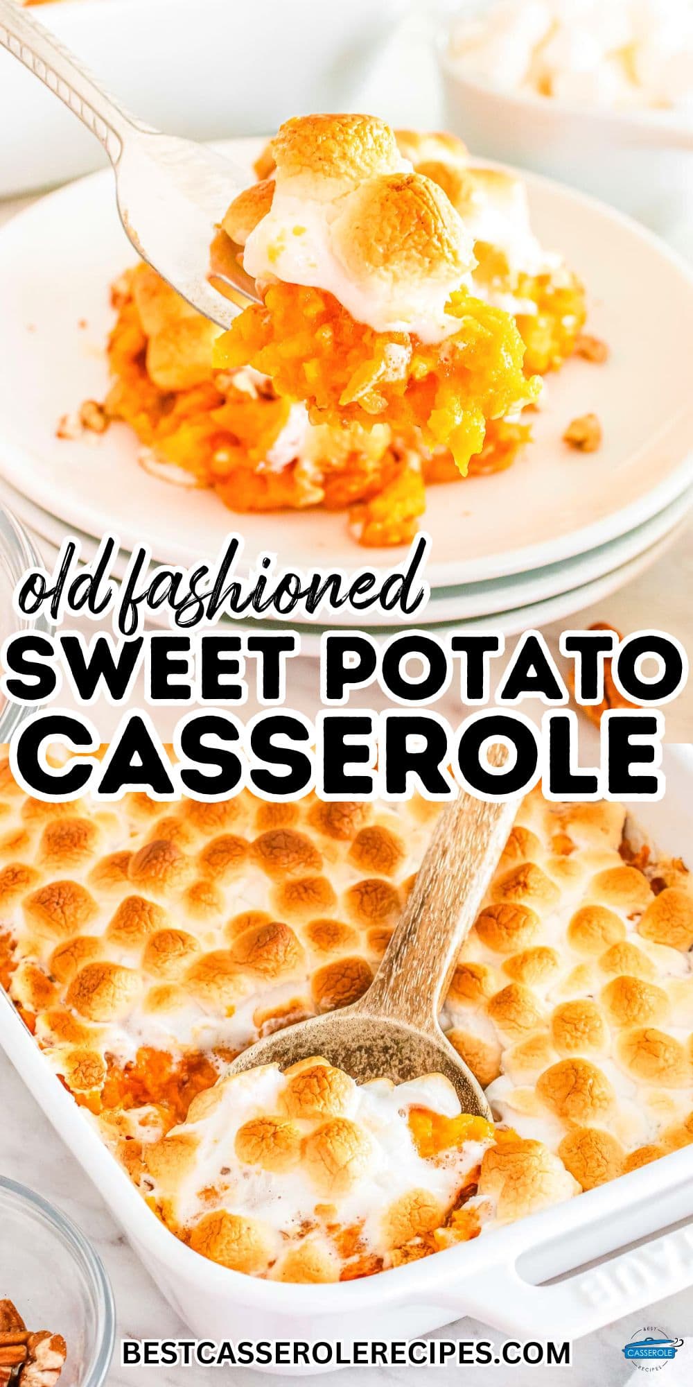 pinterest pin image for sweet potato casserole