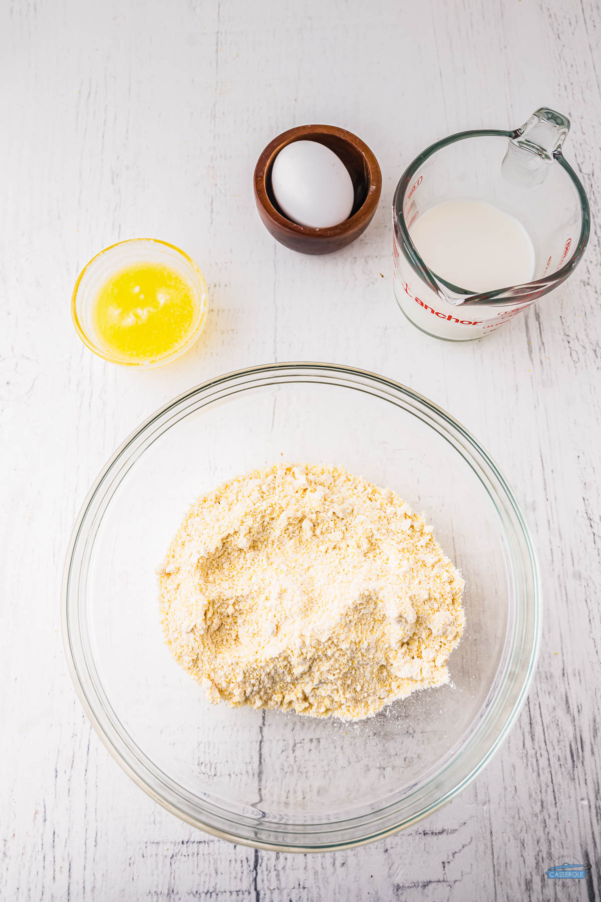 cornbread mix in a bowl